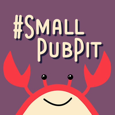 #SmallPubPit, with a happy little crab beneath it